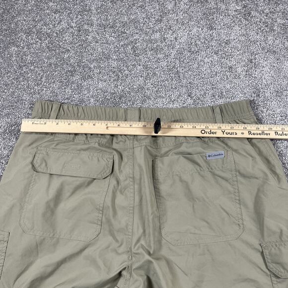 Columbia Cargo Pants Mens 38 x 30 Convertible Shorts Nylon Ripstop Khaki Tan - Picture 11 of 14